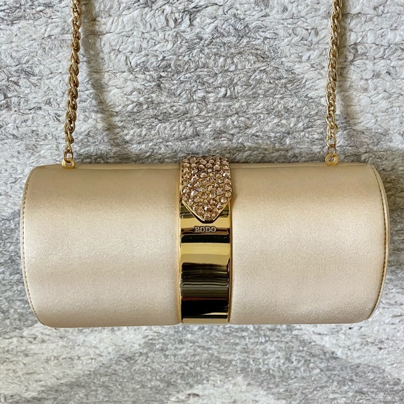 RODO Vintage Hard Dressy Clutch w Chain Strap NWT - Picture 12 of 12